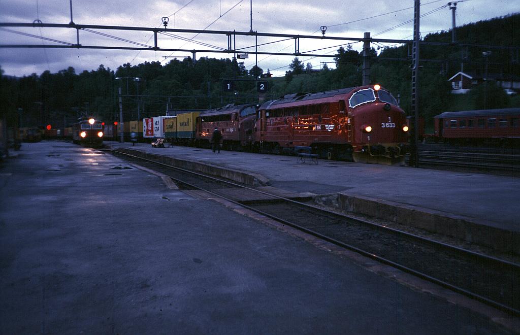 Di3.633 and Di3.616 arrived with freight train 1996-06-26